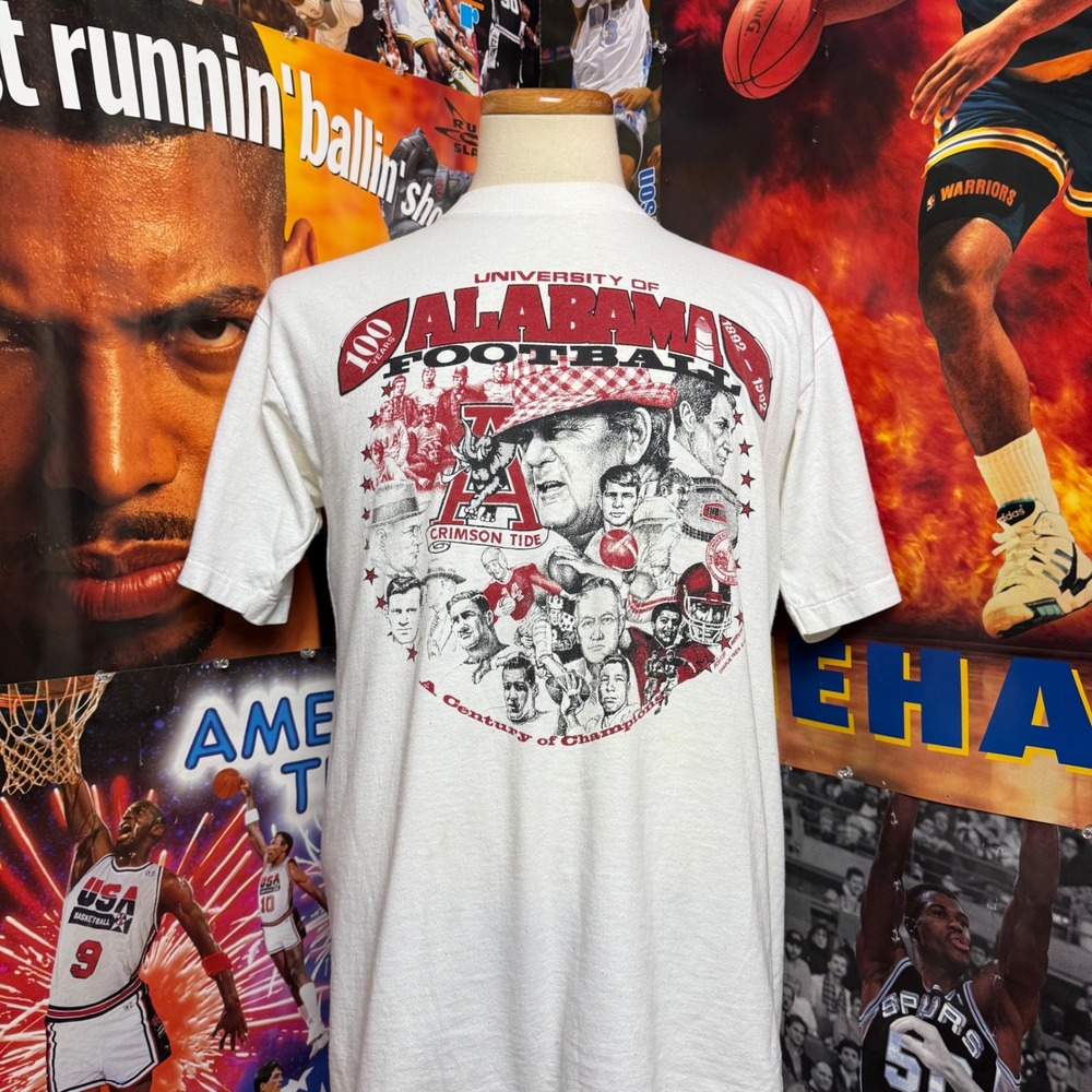 Vintage 1992 Alabama Crimson Tide Football Century of Champions T-Shirt Sz Large